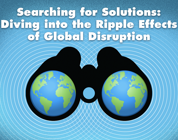 Graphic of binoculars with globes in the eyepiece